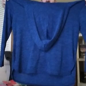 Blue hooded sweatshirt